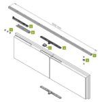 Sistema Porta A Libro Pieghevole A Battente+Binario mm.1000 Ambidestro   Koblenz